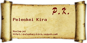 Peleskei Kira névjegykártya